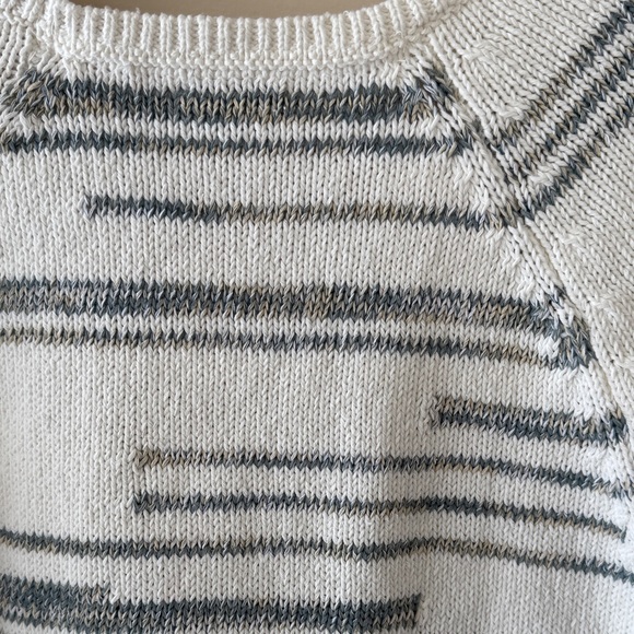 J. Jill Striped Women's Sweater - White and Gray - Picture 8 of 11